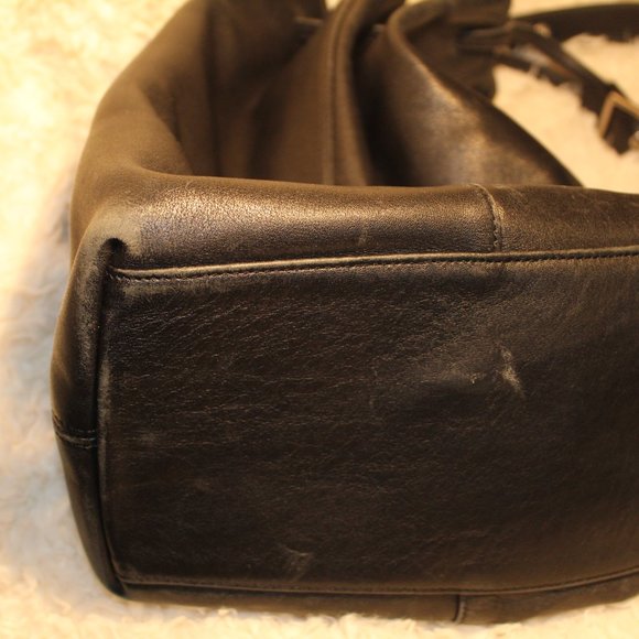 COACH The Sling Drawstring Bucket Black Leather Vintage! 9166 - Picture 8 of 8